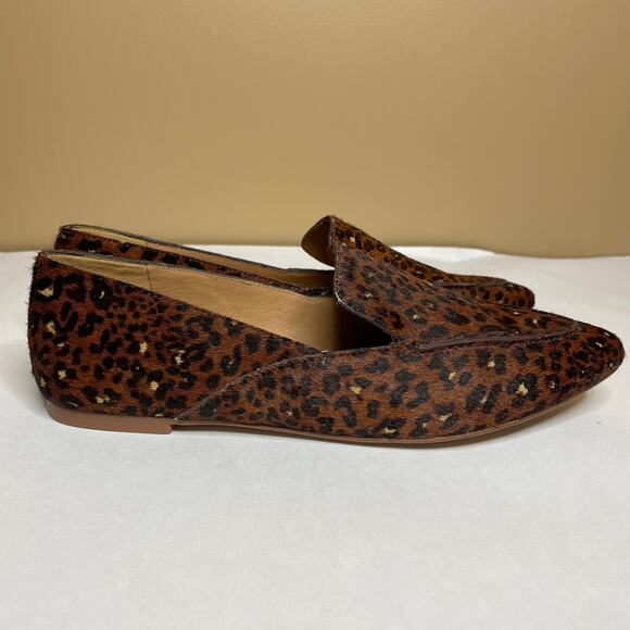 Madewell The Frances Skimmer Leopard Brown Black Flats Loafers 9.5 - Picture 3 of 11